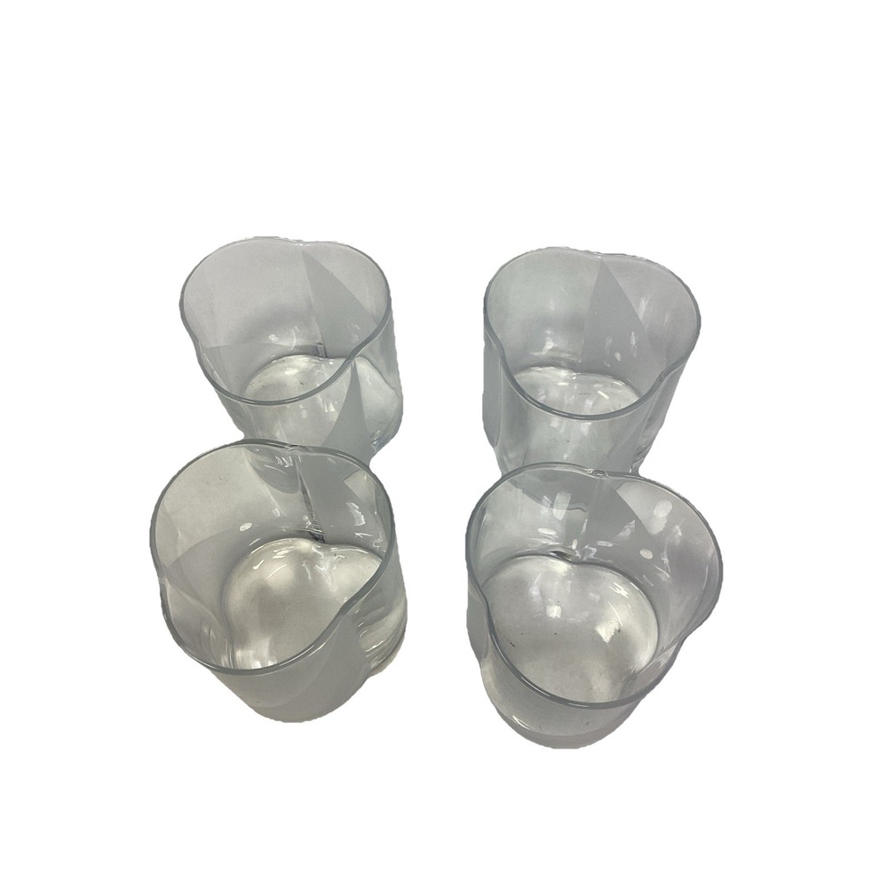 Carlo Moretti MCM Rounded Triangular Rocks Glasses Frosted Set Of (4) - Picture 5 of 8